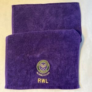 Wimbledon Tennis The Championship Purple Souvenir Towel Small Green Purple